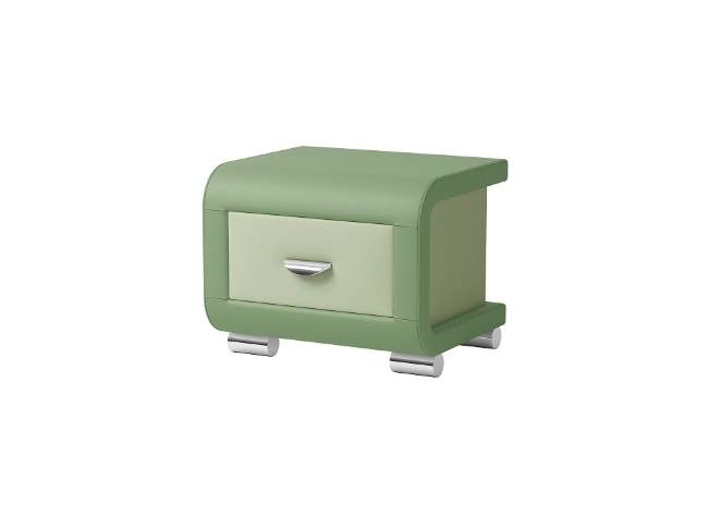Тумба Orma Soft 3, цвет: Экокожа Зеленое яблоко/Экокожа Олива