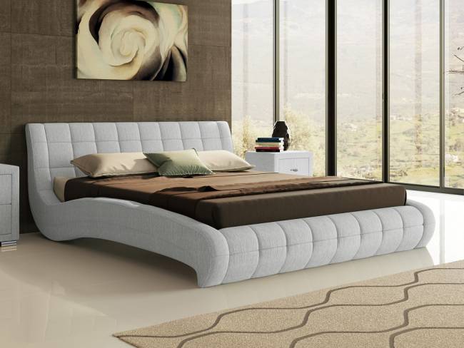 Кровать Nuvola 1, цвет: Глазго серый