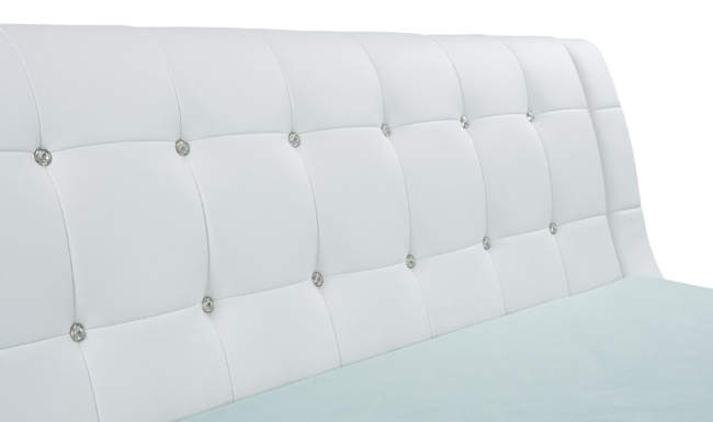 Кровать Nuvola 1, цвет: Экокожа Белая