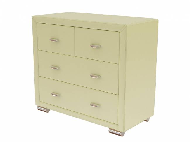 Комод Orma Soft 2 (4 ящика), цвет: Экокожа Кремовая