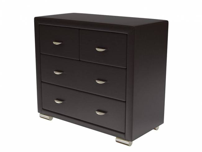 Комод Orma Soft 2 (4 ящика), цвет: Экокожа Коричневая