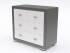 Комод Orma Soft 2 (4 ящика), цвет: Экокожа Серый/Белый