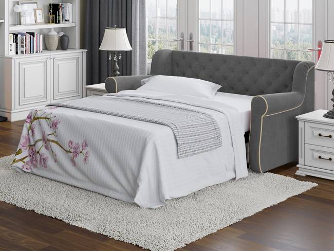 Диван Synergy Grace, цвет серый  ткань велюр Forest 17