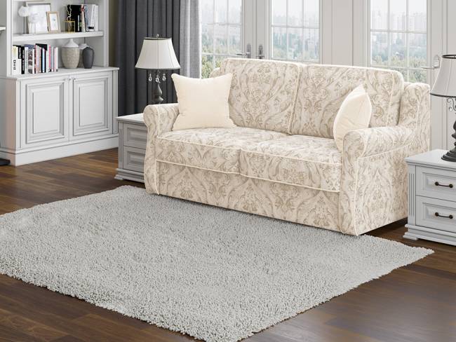 Диван Synergy Grace, цвет белый ткань-велюр Shah 702 фото в интерьере