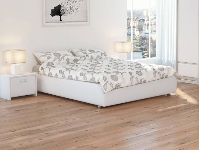 Кровать Como 1 Base, цвет: Экокожа Белая