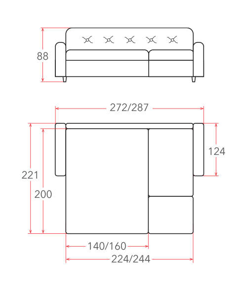 Диван угловой с пуфом Ergonomic ambition Диван угловой с пуфом Ergonomic ambition