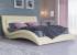 Кровать Атлантико с подъемным механизмом, цвет: Экокожа Кремовая