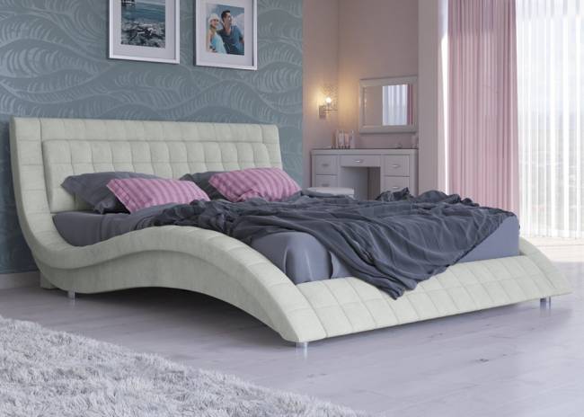 Кровать Атлантико с подъемным механизмом, цвет: Лофти Лен